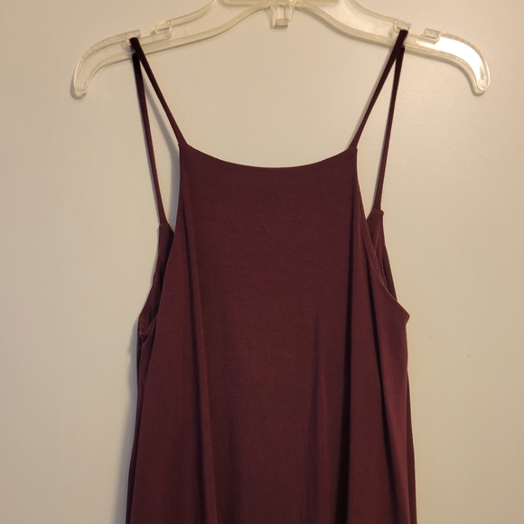 Fighting Eel Burgundy Spaghetti Strap Top - Picture 2 of 3